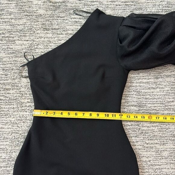 New Solace London Iona Black One Sleeve Mini Dress Size 4 - Picture 10 of 16
